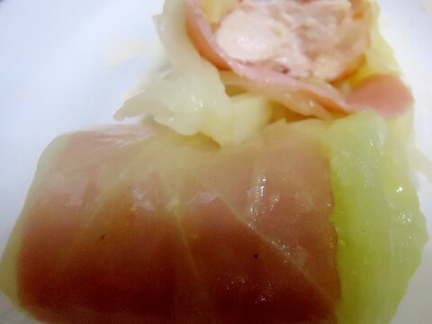 ベーコンチキンのロールキャベツ